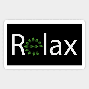 Relax artistic text design Magnet